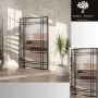 Lustro loft ze szprosami - DEMETER BIS - kolor ramy do wyboru